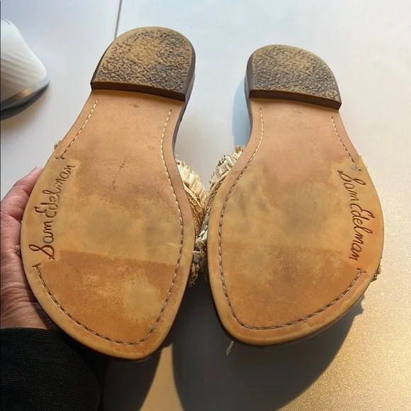 Sam Edelman Tan and Brown Raffia Women Sandals - Picture 2 of 3